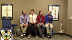 Doctors talking in a chiropractic room